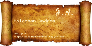 Holczman Andrea névjegykártya